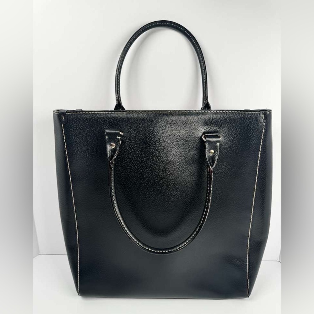 Kate Spade Wellesley Queen Boarskin Large Black Leather Tote Bag - Picture 3 of 11